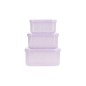 3 cajas de almuerzo Glitter lilac