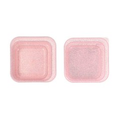 3 cajas de almuerzo Glitter pink