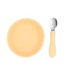 Bol silicona + cuchara acero Sun