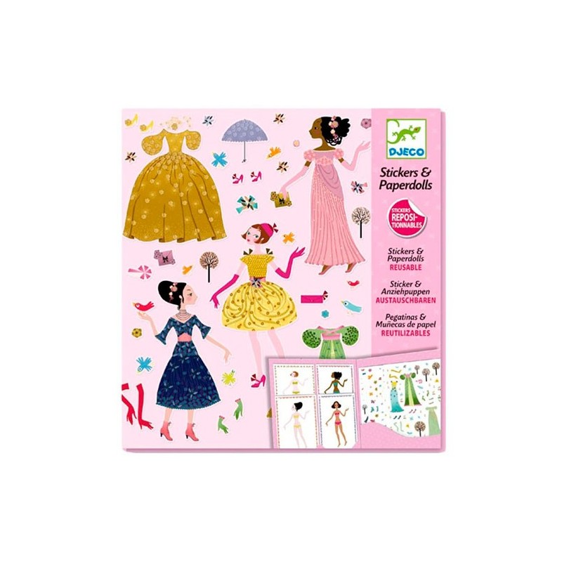 Pegatinas Muñecas de papel +5 años