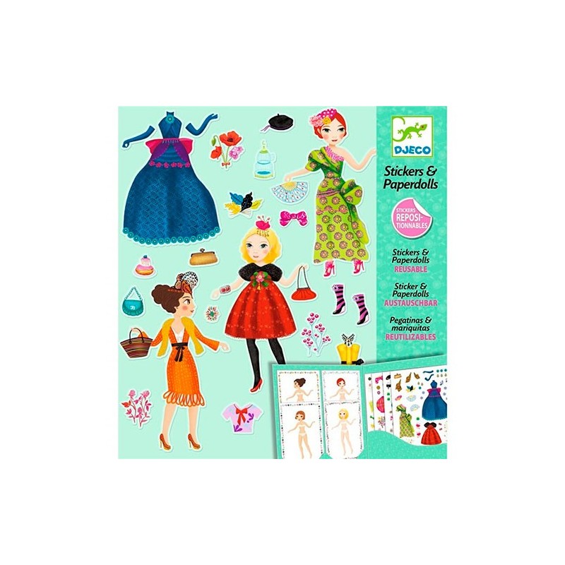 Pegatinas Muñecas de Papel Moda a tope