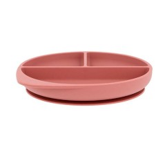 Plato con ventosa silicona Brick Blush de Tutete