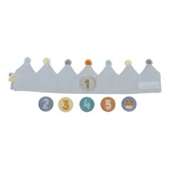 Corona de cumpleaños con números Azul de Little Dutch