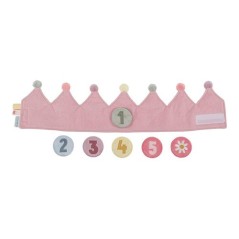 Corona de cumpleaños con números Rosa de Little Dutch