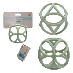 Pelota sensorial silicona verde de Little Dutch
