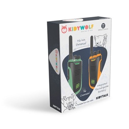 Walkie-Talkies Kidytalk Kidywolf Verde/Naranja | La Comba Infantil