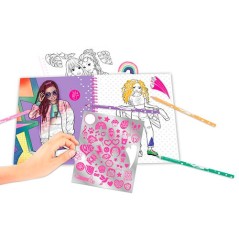 Libro para colorear Corazón lentejuelas Top Model