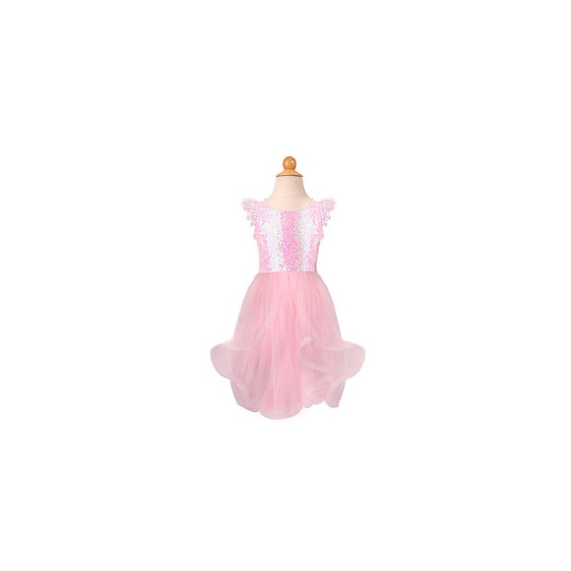 Disfraz princesa lentejuelas pink sequins Twirl 5-6 años.