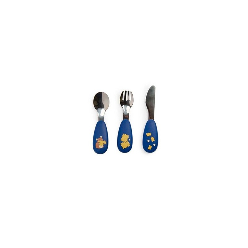 Set de Cubiertos de Silicona para Bebé - Colección P&P de Moulin Roty