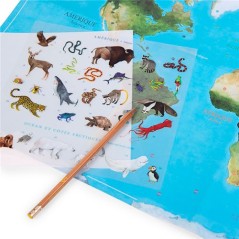 Mapamundi Calcomanías Tout Autour du Monde Moulin Roty | La Comba