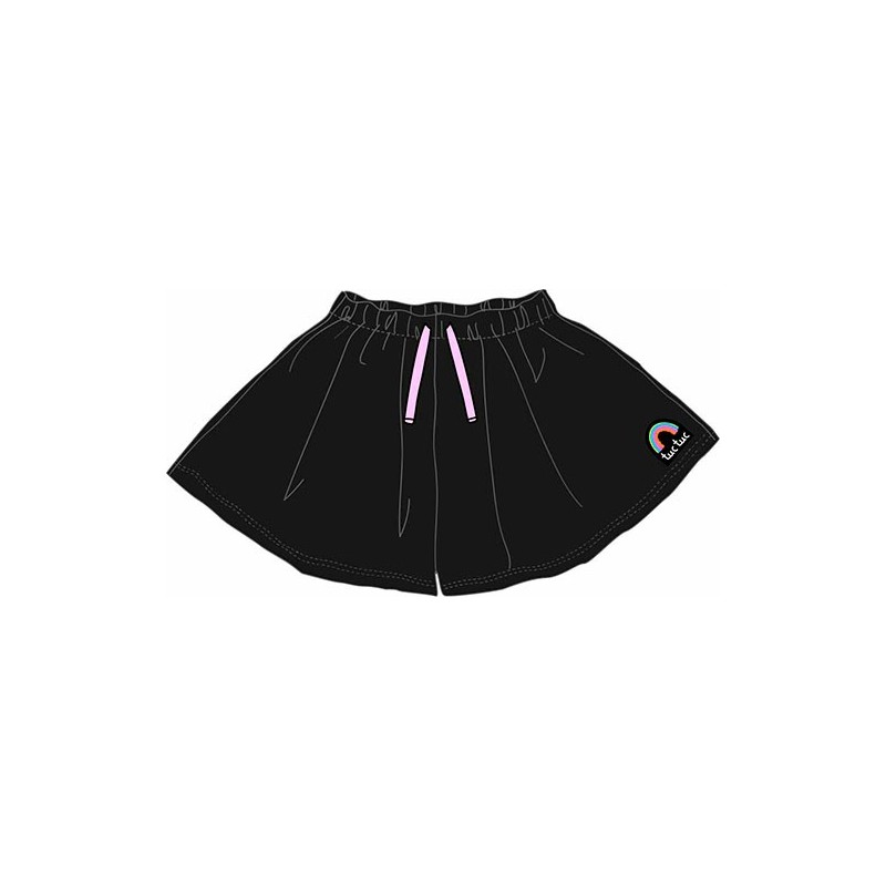 Short negro con lazo rosa