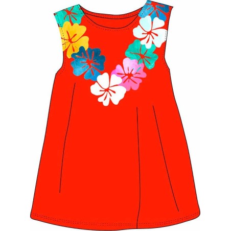 Vestido sin mangas estampado flores