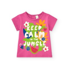 Camiseta lila Keep Calm in the Jungle de Tuc Tuc.