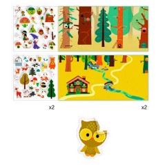 Libro de Pegatinas Reutilizables "El Bosque Mágico" - Djeco