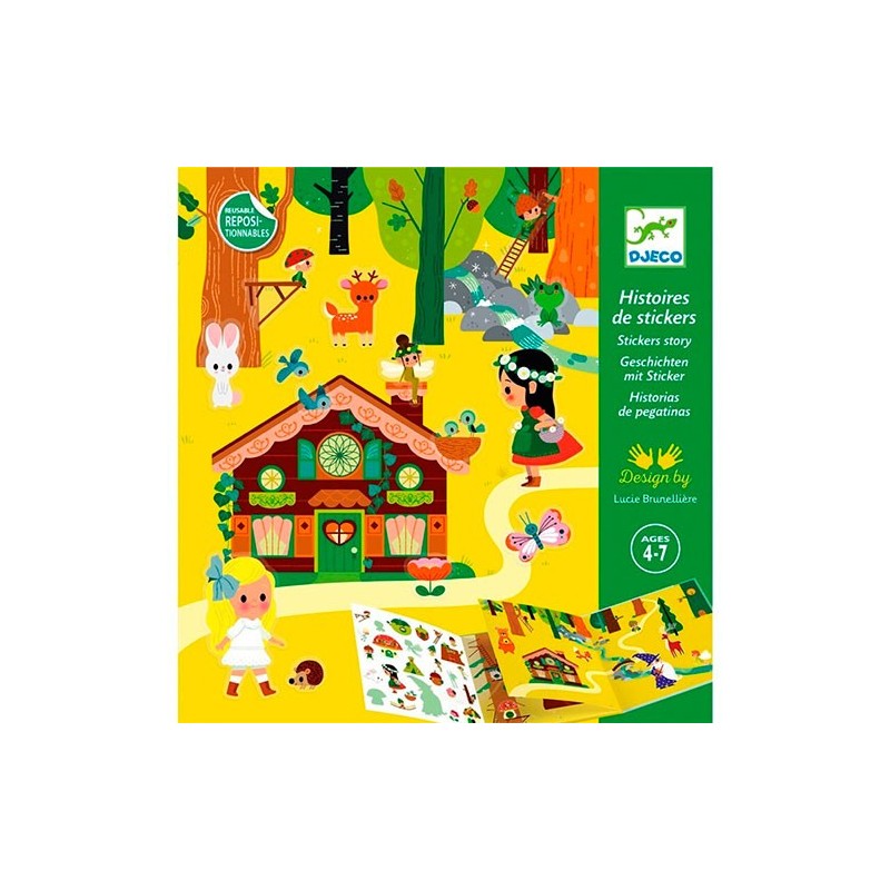 Libro de Pegatinas Reutilizables "El Bosque Mágico" - Djeco