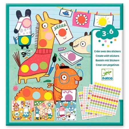 Crear con Pegatinas Animalitos de Djeco.
