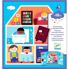 Pegatinas Reposicionables La Casa +18 Meses de Djeco.