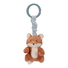 Juguete de tela vibrante con forma de zorro de la colección Forest Friends de Little Dutch con anillo para colgar