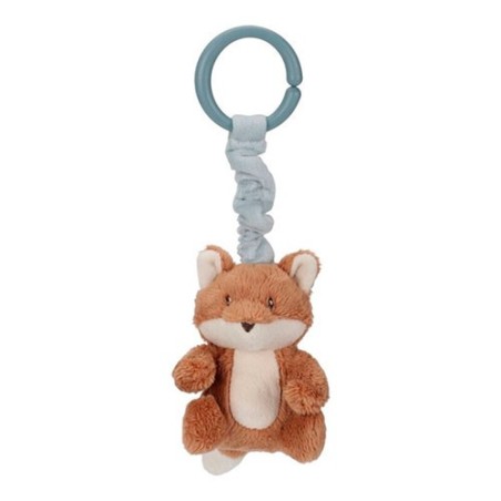 Juguete de tela vibrante con forma de zorro de la colección Forest Friends de Little Dutch con anillo para colgar