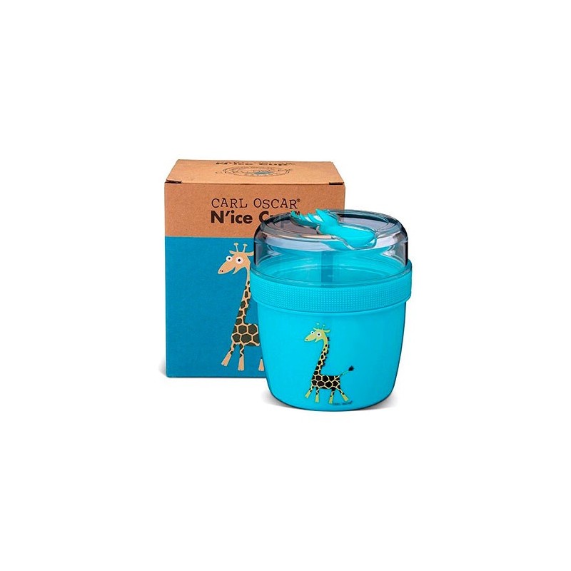 Fiambrera Snack Nice Cup L Jirafa turquesa