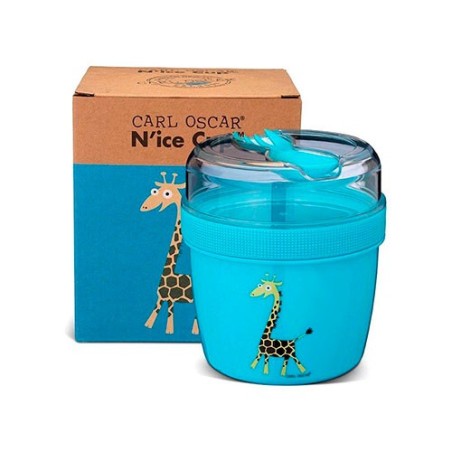 Fiambrera Snack Nice Cup L Jirafa turquesa de Carl Oscar.