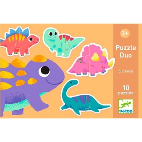 Educativos Puzzle Duo Dinos de Djeco.