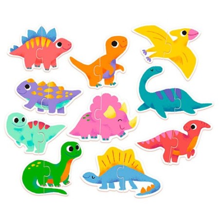Educativos Puzzle Duo Dinos +2 años.