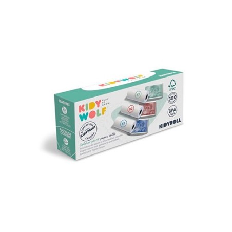 Papel -Térmico 3 colores(5 rollos) de Kidywolf