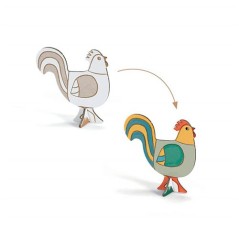 Colorear-construir-jugar La Granja de Djeco.