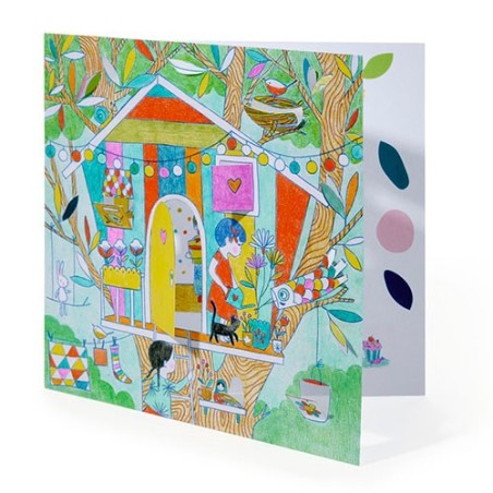 Colorea Las Cabañas de Nina +5 años