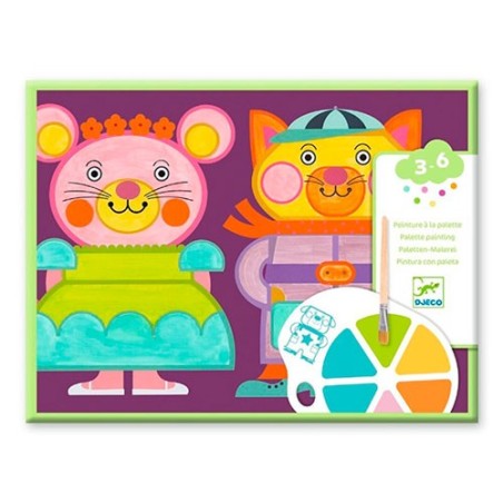 Pintura con Paleta los Mofletudos de Djeco.