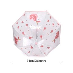 Paraguas Transparente Magical Unicorn de Tutete.