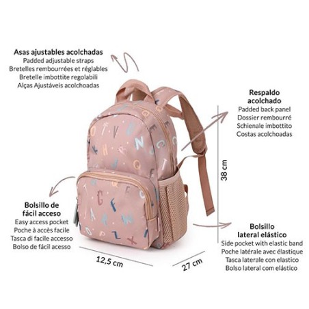 Mochila Infantil Funny Letters