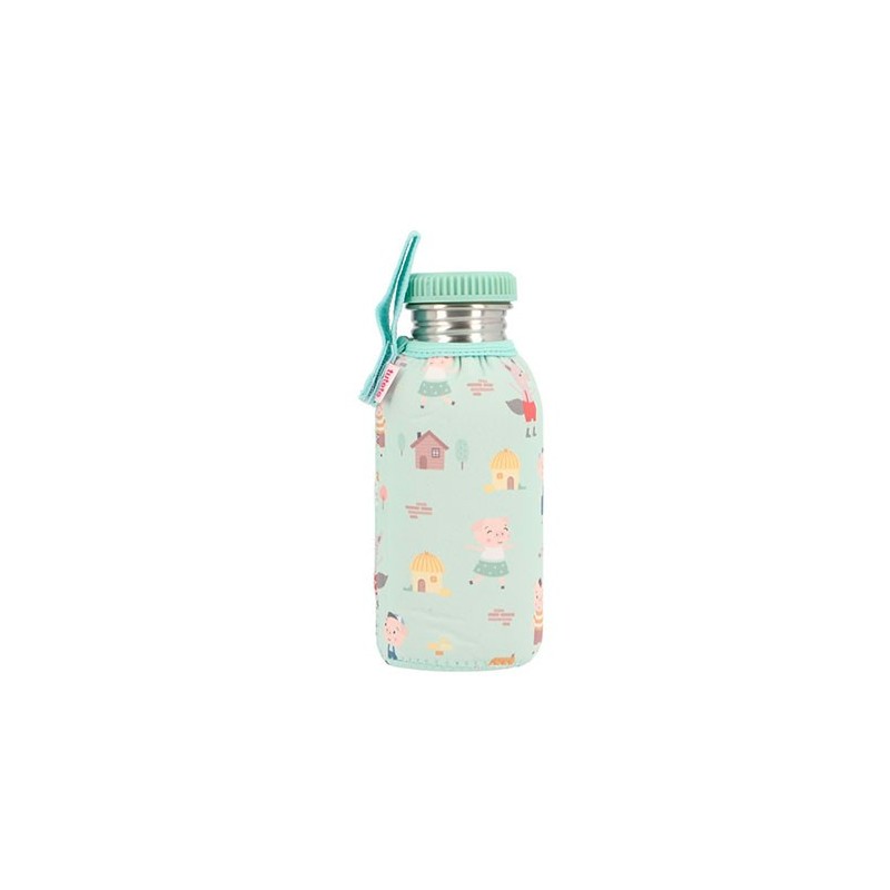 Botella Acero con Funda The Three Little Pigs Personalizable 500ml. Botella Acero con Funda The Three Little Pigs Personalizable 500ml.