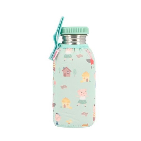 Botella Acero con Funda The Three Little Pigs Personalizable 500ml.