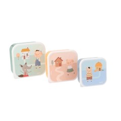 3 Cajas Almuerzo The Three Little Pigs de Tutete.