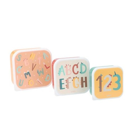 3 Cajas Almuerzo Funny Letters de Tutete.
