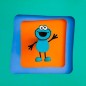 Set Personaje Cookie Monster + 2 cubos luz azul Set Personaje Cookie Monster + 2 cubos luz azul