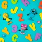 Set Personaje Cookie Monster + 2 cubos luz azul Set Personaje Cookie Monster + 2 cubos luz azul