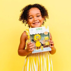 Set Personaje Big Bird + 2 cubos luz amarillo de Glopals.