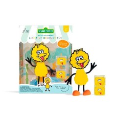 Set Personaje Big Bird + 2 cubos luz amarillo de Glopals.