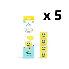 Set pack 5 cubos luz amarillo Alex de Glopals.
