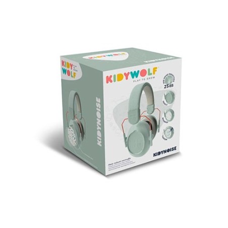 Cascos de Protección Auditiva Infantil KIDYNOISE Kidywolf - Color Verde