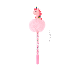 Bolígrafo gel con Pom-Pom y Unicornio