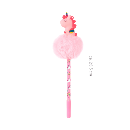 Bolígrafo gel con Pom-Pom y Unicornio