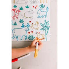 Scribble " En la Granja"  4 rotuladores en La Comba.