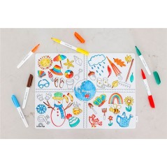 Scribble "Las Estaciones" 6 rotuladores en La Comba.