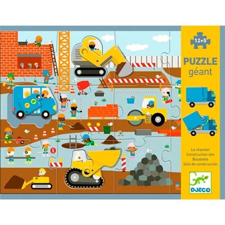 Puzzle Gigantes Sitio de Construcción de Djeco.