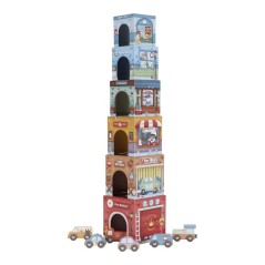 Torre Encajable Ciudad Con Coches de Little Dutch en lacombainfantil