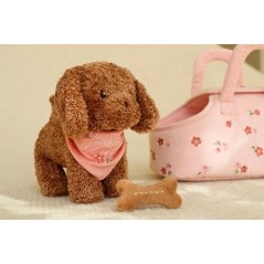 Perrito Peluche Jackie con Bolsa de Little Dutch en lacombainfantil